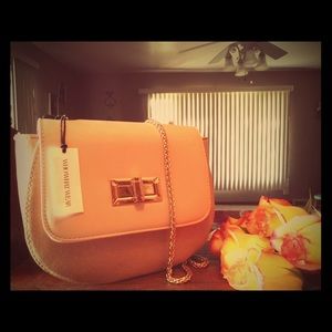 Two-Toned Suede and Leather Crossbody